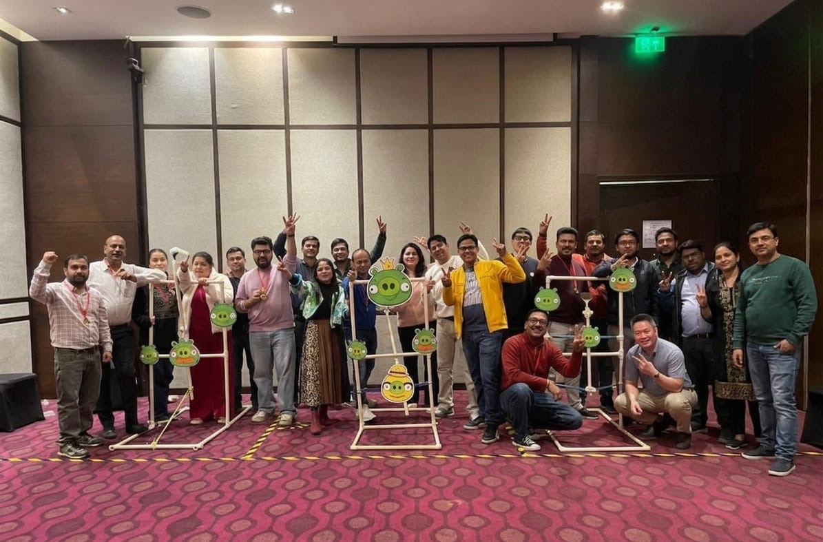 Angry Birds creativity team building activity